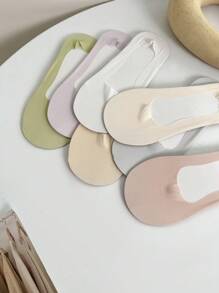 8双装冰丝网眼船袜男女夏季清凉透气隐形袜子速干防滑运动袜裸感无痕袜子 - 彩色 - 查看 5