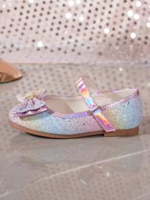 1 Pair Girls Floral Cute Princess Performance Shoes, Suitable For Spring & Summer