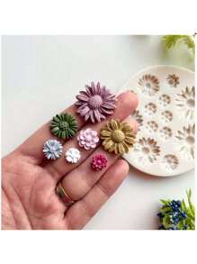 1 Pc Multi-Chrysanthemum Shaped Silicone Mold - Grey - View 1