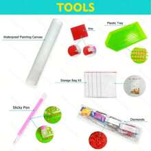 1pc 40x40cm/15.7x15.7 Inch Không có khung Tranh đính đá 5D kích thước lớn tự làm, Bộ tranh đính đá tròn phong cảnh thác nước đầy màu sắc, Trang trí nghệ thuật bằng kim cương để trang trí nhà cửa, Bộ thêu kim cương hoàn chỉnh cho nghệ thuật, thủ công và may vá - Nhiều màu - Xem 10