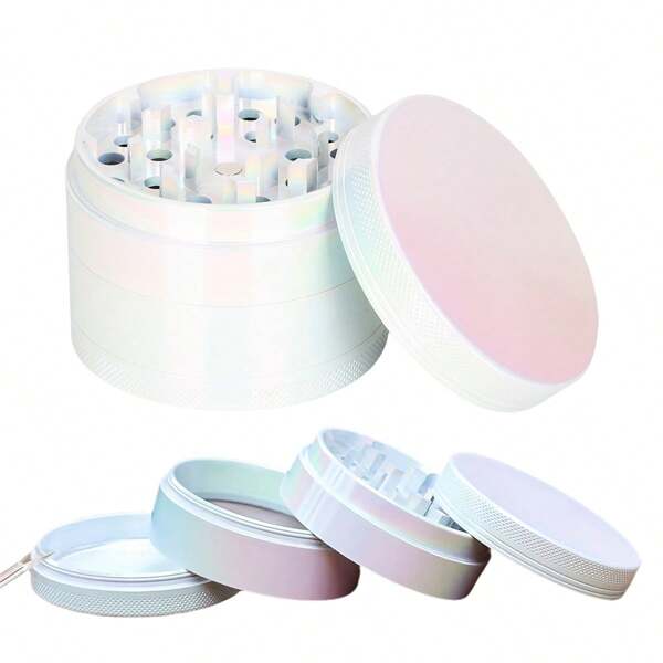 Molinillo de metal de 1,6/2 pulgadas de 4 capas para tabaco, triturador manual de arcoíris, herramienta para cigarrillos, accesorios para fumar, regalo