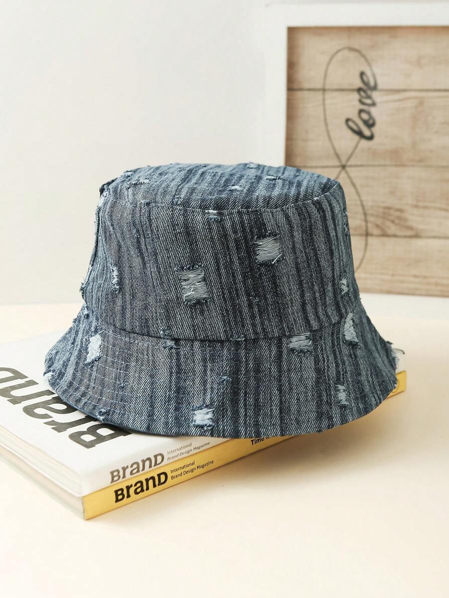 1 件仿旧纯色休闲可爱涤纶防紫外线装饰双面渔夫帽，时尚百搭，适合旅行、通勤、所有季节