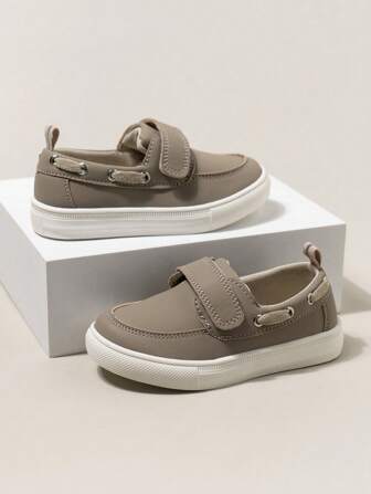 New Spring/Summer/Autumn Casual Kids' Slip-On Loafers, PU Leather British Style Student Shoes, Non-Slip Soft Bottom Breathable Comfort Low-Top Moccasins For Toddler Boys & Girls