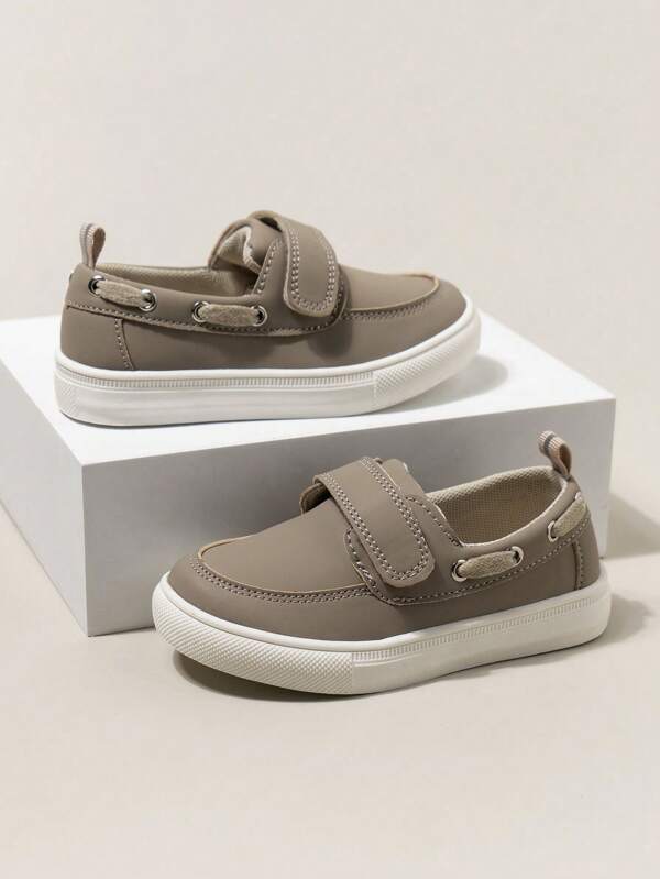 New Spring/Summer/Autumn Casual Kids' Slip-On Loafers, PU Leather British Style Student Shoes, Non-Slip Soft Bottom Breathable Comfort Low-Top Moccasins For Toddler Boys & Girls