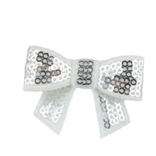 5pcs Bowknot Flower Beaded Sequin Cloth Patches, DIY Decorative Patches For T-Shirts, Clothes, Trousers, Hand-Sewing