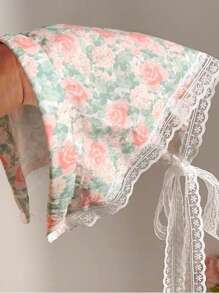 1 szt. Dziecięcy drobny kwiatowy wzór, ładny wiejski styl, szalik na głowę, opaska na głowę dla dziewczynek