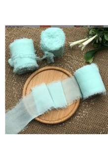 1 Roll / 5 Meters High-Quality Handmade Chiffon Satin Ribbon, Versatile Use For Gift Packaging, Bows, Wedding Invitations, Bouquet Ribbons, DIY Crafts, Christmas Decorations, DIY Home Decor, Wedding Party Bouquet Supplies And Gifts