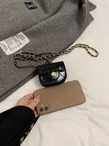 Bolso de cintura mini bordado a la moda, tamaño súper compacto, apenas puede caber algo - A - Ver 12