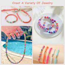 1000pcs/2703pcs Polymer Clay Beads Assortment, DIY Jewelry Making Kit For Necklaces, Anklets, Bracelets And Phone Chains, Handmade Craft, Friendship Bracelets, Birthday & Christmas Gifts