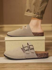 2025 New Breathable Men's Sandals, Outdoor Comfortable Men's Shoes, Thick-Sole Anti-Slip Men's Slippers, Spring/Summer Wear-Resistant Men's Slippers, Versatile Fashion Clogs, New Beach Walk Shoes, Couple Style Men And Women Sandals - Khaki - View 5