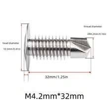 20/50 piezas Tornillos autorroscantes de acero inoxidable 410, cabeza triangular #8, cabeza plana, rosca completa, mano derecha, ranurado, grado 8.8, para metal, muebles, construcción y reparación, de 1/2 pulgada a 1-1/2 pulgadas de longitud