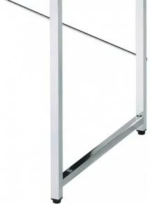 White & Chrome Finish Writing Desk