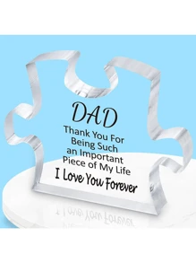 Transparent Acrylic Puzzle Decoration, Desktop Display Gift For Holidays, Party Decor