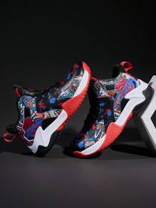 Zapatillas de baloncesto para niños, zapatillas deportivas antideslizantes para todas las estaciones, zapatillas para adolescentes para excursionismo y uso casual