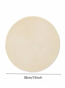 2pcs/4pcs/6pcs Non-Slip 15in Round Placemats For Kitchen/Dining Room, Suitable For Restaurant, Party, Wedding, Hotel, Farmhouse Gatherings