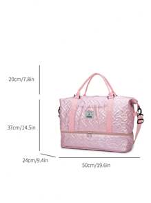 1 pieza Bolsa de viaje de tela con velas mejorada, bolsa de fitness, bolsa de fin de semana, bolsa de mano de gran capacidad y duradera