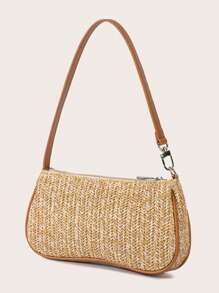 Torba Torebka Korea 2025 Nowa Tkana Torba Pod Pachami Damska Słomiana Torba Baguette Joker Retro Torba Na Ramię Przenośna Torebka