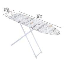 Ironing Board, Full-Size Foldable Ironing Board, Foldable Household Ironing Board, Extended Ironing Board Outside With Heat-Resistant Cover, 42 Inch - White - View 6