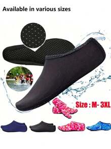 Unisex Lightweight Water Socks For Men Women, Quick-Drying Breathable Non-Slip Soft Beach Socks, Suitable For Swimming Pools, Beach Swimming, Boating, Hiking, Surfing And Hiking,Non-Slip Diving Socks, Snorkeling Socks, Beach Socks, Sports Quick-Drying Diving Socks For Men & Women