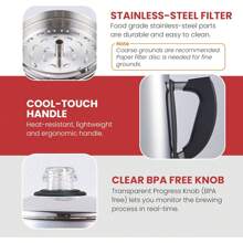 Elite Gourmet EC923 Percolador de café eléctrico, sin BPA, mantiene el calor, perilla de progreso de cerveza transparente, mango de tacto fresco, servicio inalámbrico, 12 tazas, acero inoxidable - Acero Inoxidable - Ver 4