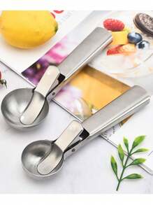 1pc Stainless Steel Ice Cream/Watermelon Ball Scoop, Fruit & Ice Cream Scooper Mold