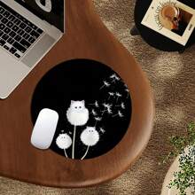 1pc Funny & Cute Mouse Pad, Round Office Desk Mouse Pad With Anti-Slip Rubber Base, Mini Travel Mouse Pad For Laptop, Computer, Home, Office, Study & Gaming, 7.8"*7.8"*0.08" - Multicolor - View 10