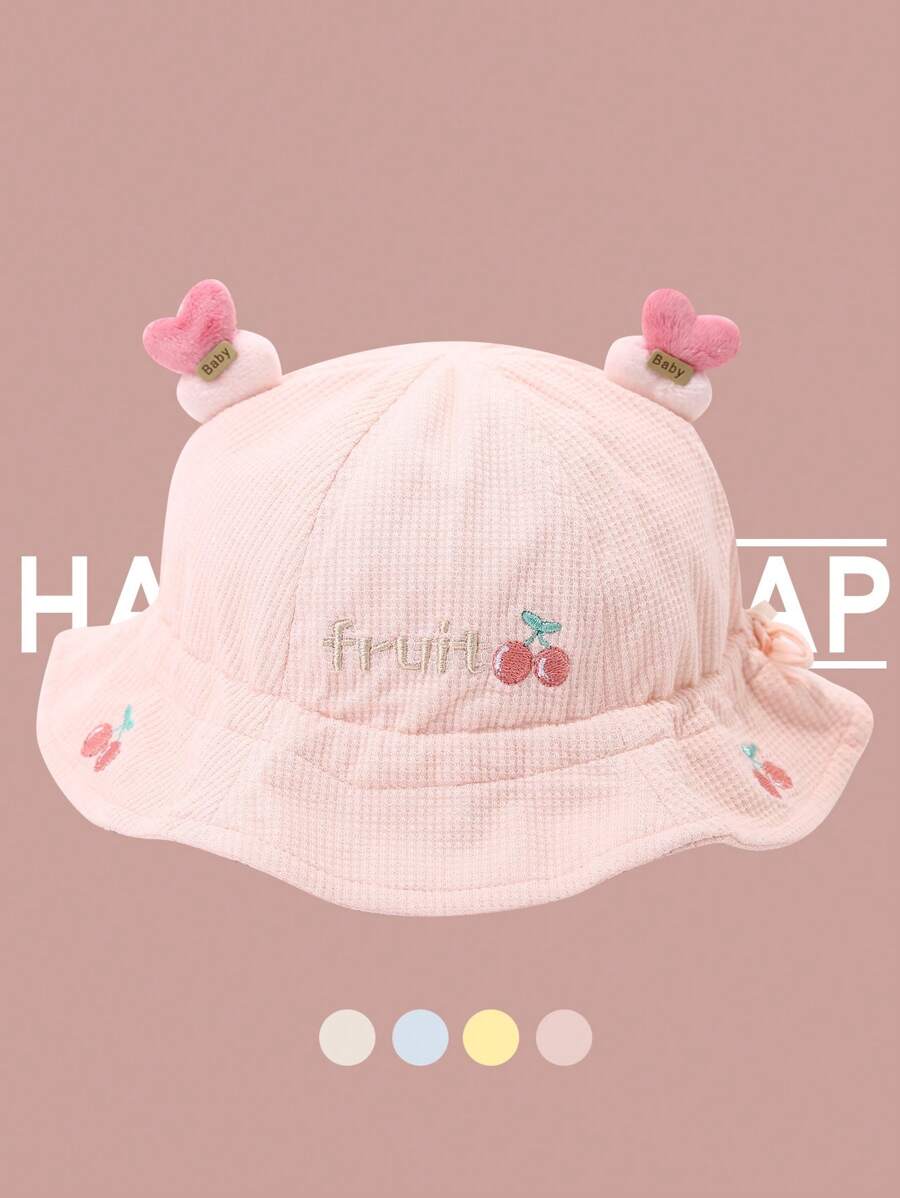 适合春秋季节的婴儿太阳帽，女婴幼儿新生儿渔夫帽，防晒 - 彩色 - 查看 1