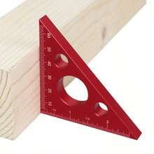 Regla de ángulo recto de aluminio, regla para carpintería, regla triangular, básculas, maquinista, carpintero, herramientas de medición de altura cuadrada, calibre AJLD - Plateado - Ver 4