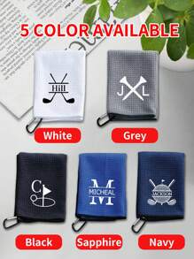 Custom Embroidery Name Golf Towel, Personalized Golf Towels For Golf Bags For Men, Customized Funny Golf Towel, Customizable Ghost Golf Towel, Birthday Gifts, Wedding Gifts, Bridesmaid Gifts, Anniversary, Valentine's Day Gifts, Golf Bags, Carts And Clubs, Waffle, Soft Absorbent Towels, Father, Boyfriend, Grandparents Beach Essentials Back To School,Sunny Journey,Customized Towels Set,Warm Ambience,Home & Living,Christmas Home Atmosphere Shower Towels For Beauty Salon, Hotel Sports,Home Essentials, Towel, Skin Care,Souvenirs,Reusable,Adorable,High-Quality