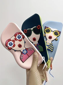 4PCS Zippered Silicone Glasses Case For Storage,Featuring A Handle For Hanging, Suitable For Travel And Portable Use. LtIs Waterproof And Shockproof, Eye Glasses Sunglasses Protective, Designed To Keep Glasses And RegularGlasses Dust-Free, Perfect For Organizing Your Accessories Travel Essentials Travel Accessories Travel Must Haves