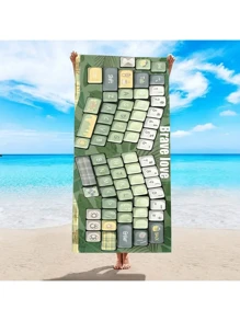 1 chiếc khăn tắm bãi biển cỡ lớn, siêu thấm hút, chăn bãi biển bằng sợi nhỏ mềm mại, 59"X29", lý tưởng cho mùa hè, chống gió, chống nắng, bãi biển, tiệc tùng, du lịch khô ráo, cắm trại, phụ kiện bãi biển, quà tặng hoàn hảo cho những vật dụng cần thiết cho kỳ nghỉ bãi biển - Nhiều màu - Xem 28