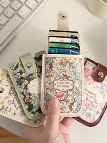Slide Out Large Capacity Card Holder,Creative ID Card Case,Multi-Slot Anti-Demagnetization Compact Super Card Wallet