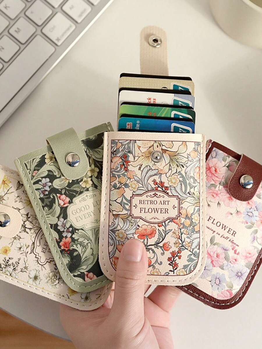 Slide Out Large Capacity Card Holder,Creative ID Card Case,Multi-Slot Anti-Demagnetization Compact Super Card Wallet