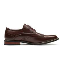 Business Men's Comfortable And Durable Lace-Up Formal Oxford Shoes - Rust Brown - View 7