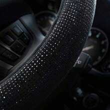 1pc Steering Wheel Cover For Women Men Bling Bling Crystal Diamond Sparkling Car SUV Wheel Protector Universal Fit 15 Inch