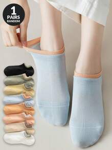 1/5/8 Pairs Women Lightweight Mesh Breathable Ankle Socks, Double Layer Cuff, Suitable For Daily Use, Spring/Summer - Multicolor - View 11