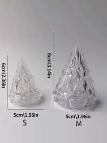 1pc Rhinestone Lamp Crystal Iceberg Lamp Night Light, Flameless Candle Lamp, Home Decor Ornament, Desktop Decoration - Multicolor - View 8