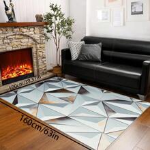 [Crystal Velvet 700g/㎡ Printed Bottom, 5mm Thick] 1 Piece Bohemian Style Solid Color Rug, Soft Anti-Slip Washable Carpet For Indoor And Outdoor, Living Room, Bedroom, Kitchen, Office, Home Decor, Doormat, Play Area Back To School