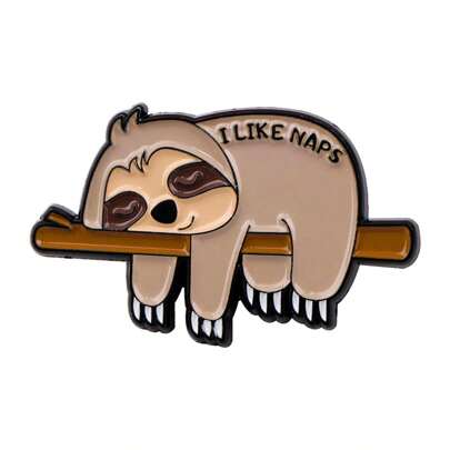 Sloth Funny Enamel Pin Lapel Pins Badges On Backpack Women's Brooch Clothes Gift Jewelry Fashion Accessories