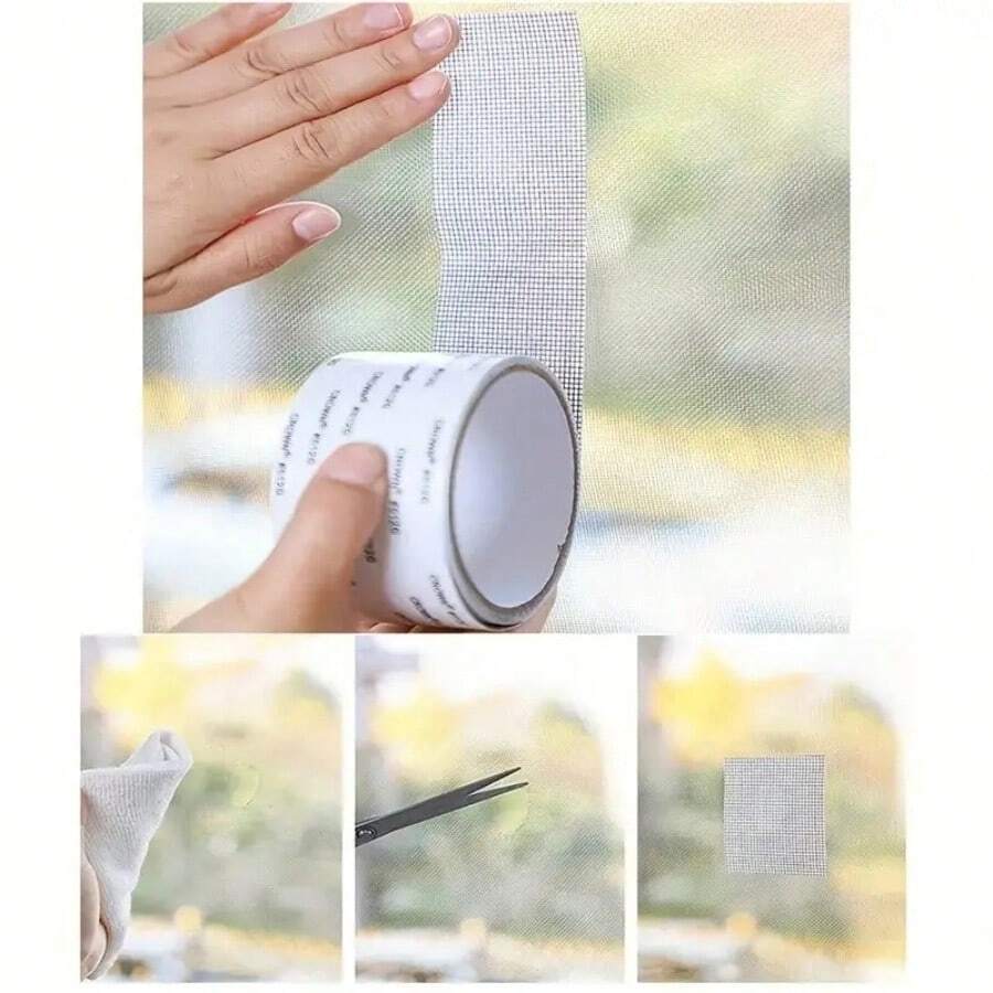 2 Băng keo sửa chữa màn hình cường độ cao, Băng lưới chống thấm nước thích hợp cho màn cửa & cửa sổ, Chống muỗi, Chất liệu vải mềm dẻo cho vải, Dễ cắt và sử dụng