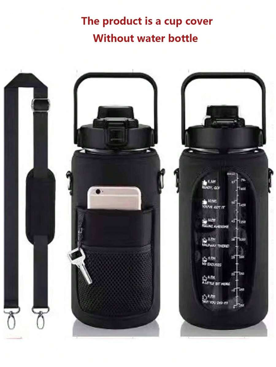 1 Vật Liệu Lặn Hq Sbr 2L Nắp Chai Nước Thể Thao Ngoài Trời, Chống Trơn Trượt Tay Cúp Và Dây Đeo Vai Có Thể Điều Chỉnh Túi Đựng Chai - Xem 1