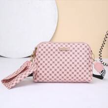 Bolso multifuncional para dama, con múltiples capas, adecuado para oficina, viajes, citas, cenas, etc. Es un bolso de hombro con un diseño simple y de moda, un bolso cuadrado pequeño. Estudiante universitario