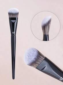 斜角化妆刷 - 适用于所有皮肤类型的液体、乳霜和粉末面部塑形。舒适的木柄，是女性理想的日常化妆礼物