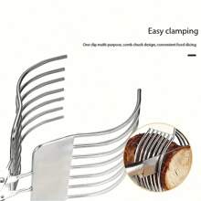 Stainless Steel Roast Beef Slicer With Built-In Clip Function - Perfect For Ham, Bread And Grill - Manual Kitchen Gadget