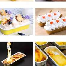 10pcs/50pcs/100pcs, Tin Box, With Lid, Bread Baking Tray, Air Fryer, Oven-Specific, Disposable Rectangular Aluminum Foil Baking Tray Container, Cupcake Container Packaging, Cheesecake Cream Pudding Small Bowl