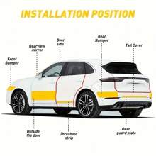 3D Carbonfiber Vinyl Folie - Schutz für Autotürschwelle, Karosserie vor Kratzer und Wasserschutz, DIY Aufkleber, geeignet für Autos & Motorräder, Karosserie Styling Folie