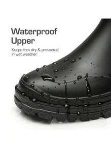 Wellington Boots Women, Waterproof Rain Boots, Outdoor And Hiking Boots, Garden Boots, Comfortable Chelsea Boots - Black - View 5