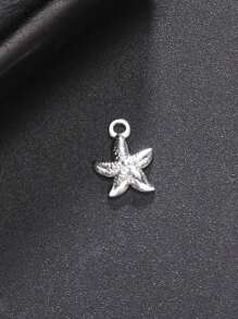 1 peça de aço inoxidável bonito mini sol e estrela do mar pingente, faça você mesmo jóias fazendo acessório para pulseira, colar, brincos