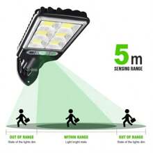 1pc Outdoor Solar Powered LED Wall Light With Motion Sensor, 3 Modes, Waterproof, Automatic On/Off, Suitable For Yard, Garden, Pathway