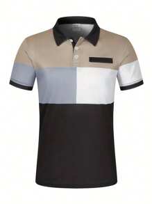 Men's Fashionable Business Casual Short Sleeve Polo Shirts